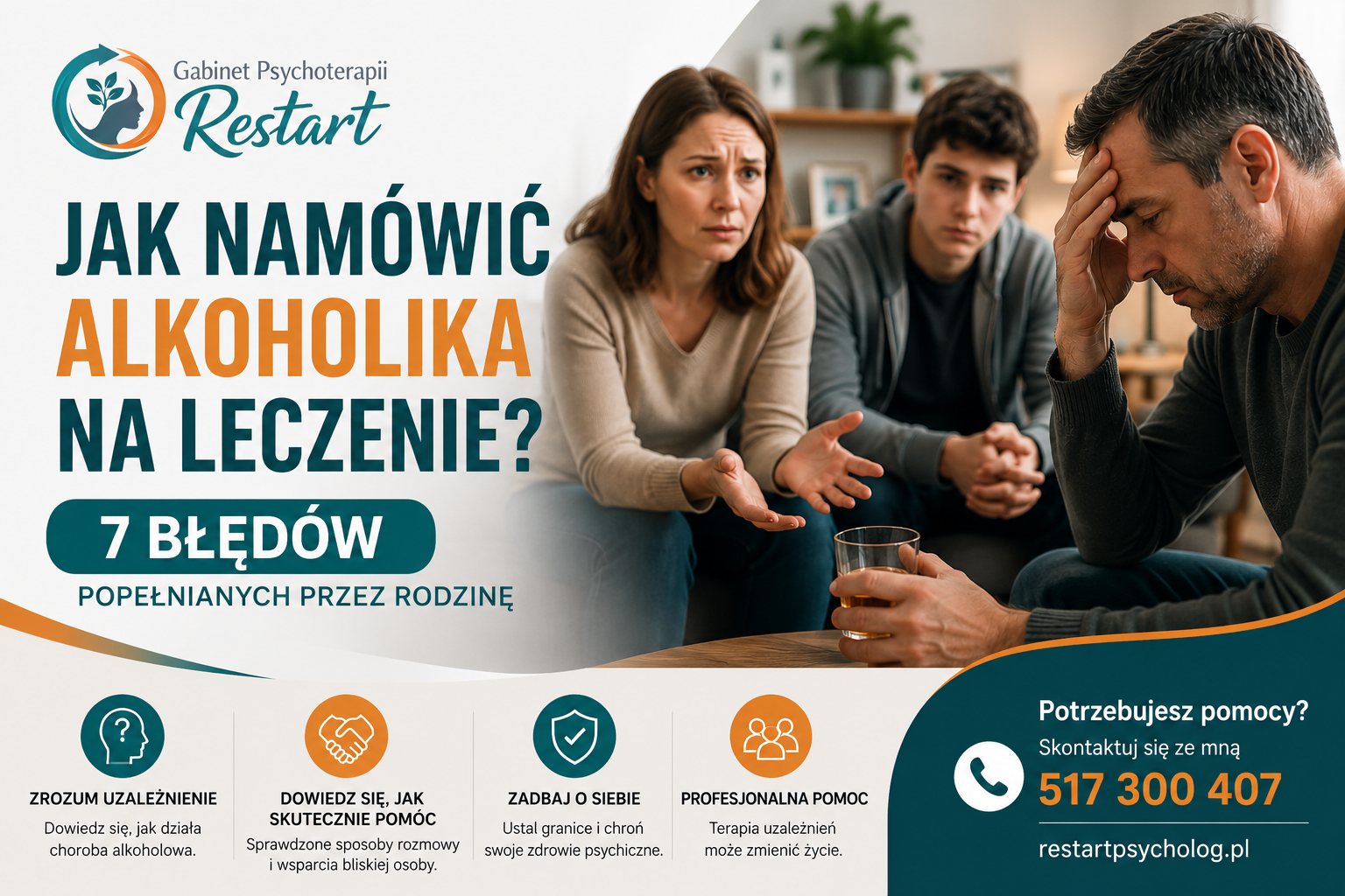 Read more about the article Jak namówić alkoholika na leczenie? 7 błędów popełnianych przez rodzinę
