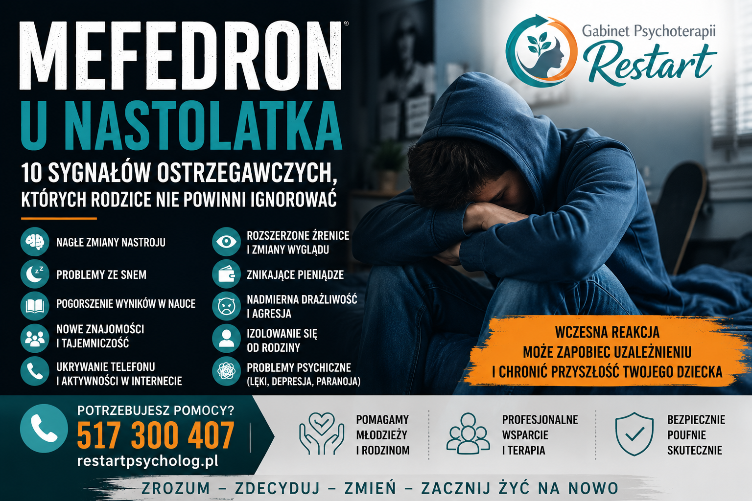 Read more about the article Mefedron u nastolatka – 10 sygnałów ostrzegawczych, których rodzice nie powinni ignorować